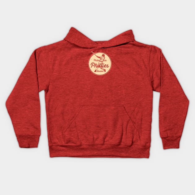 Vintage Phillies Kids Hoodie by Throwzack